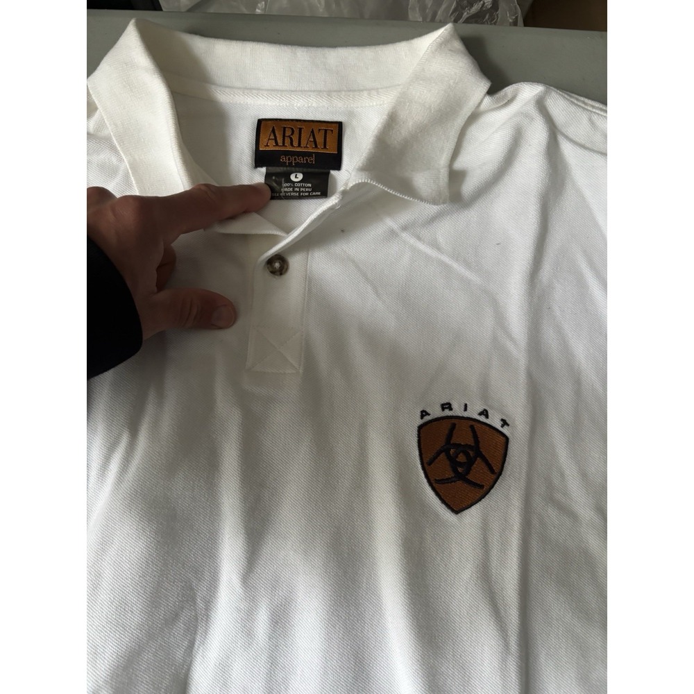 Ariat L White Polo Shirt - Picture 2 of 5